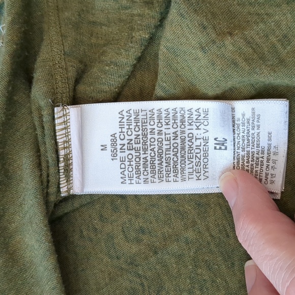 Marmot Scoop Neck Long sleeve tee olive & turquoise Size medium - Picture 11 of 14